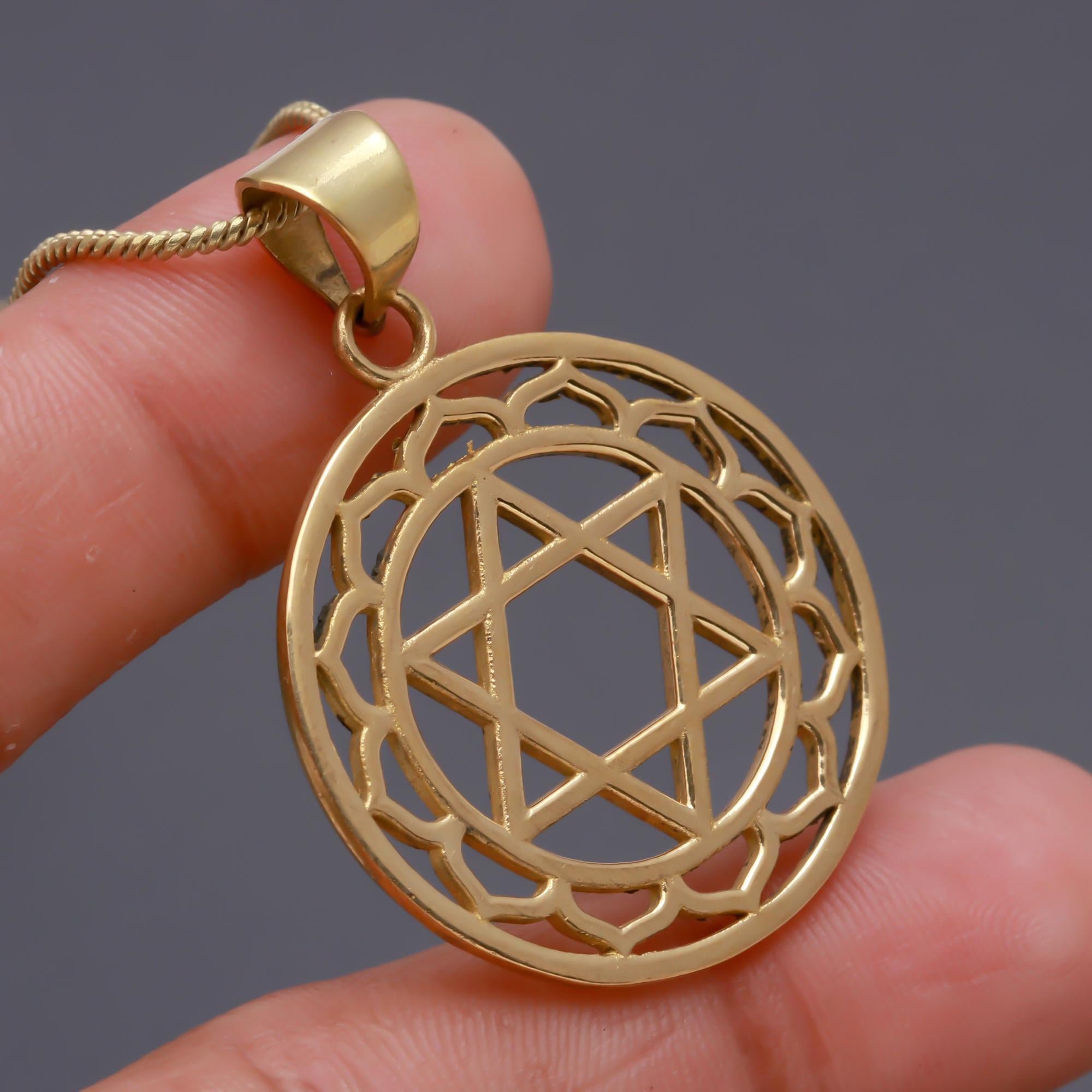 Sri Yantra Brass Necklace