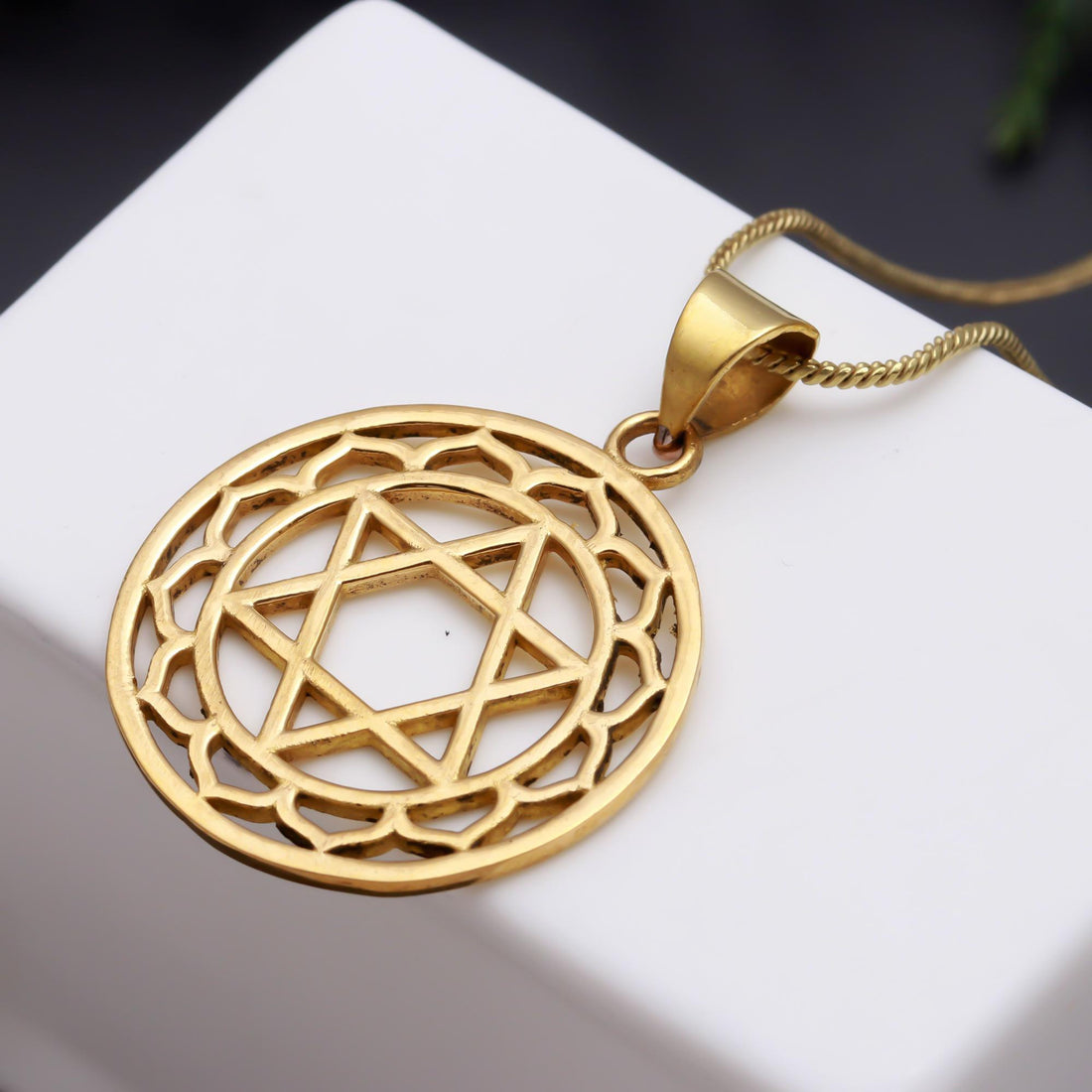 Sri Yantra Brass Necklace