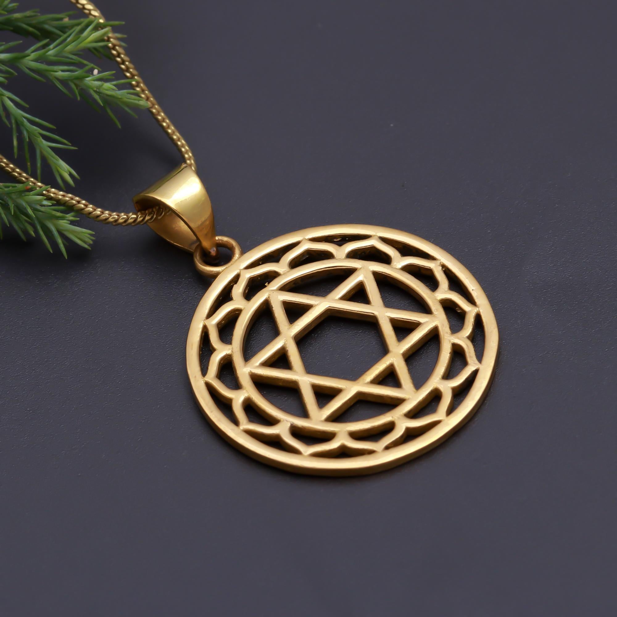 Sri Yantra Brass Necklace