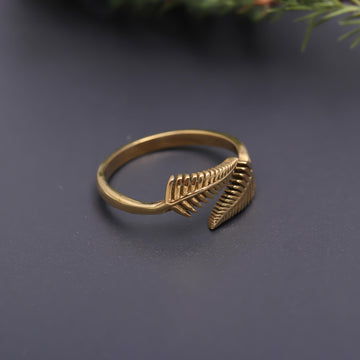 Leaf Brass Ring