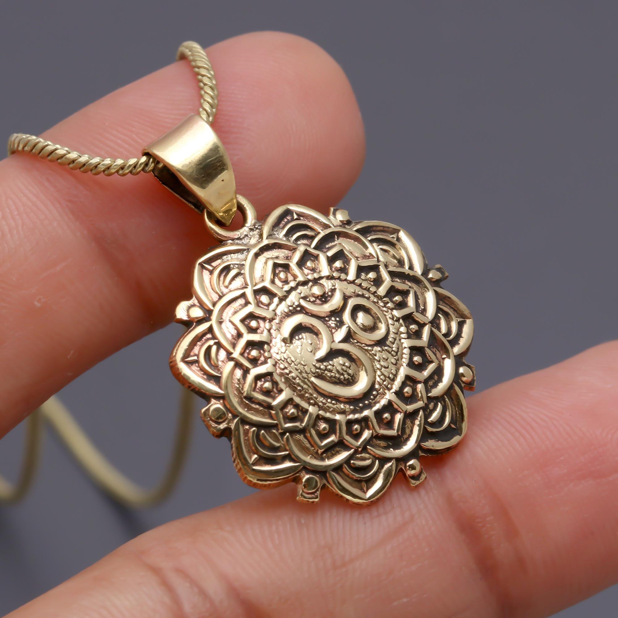 OM Brass Necklace