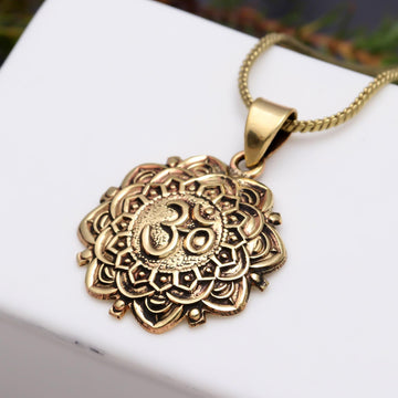OM Brass Necklace