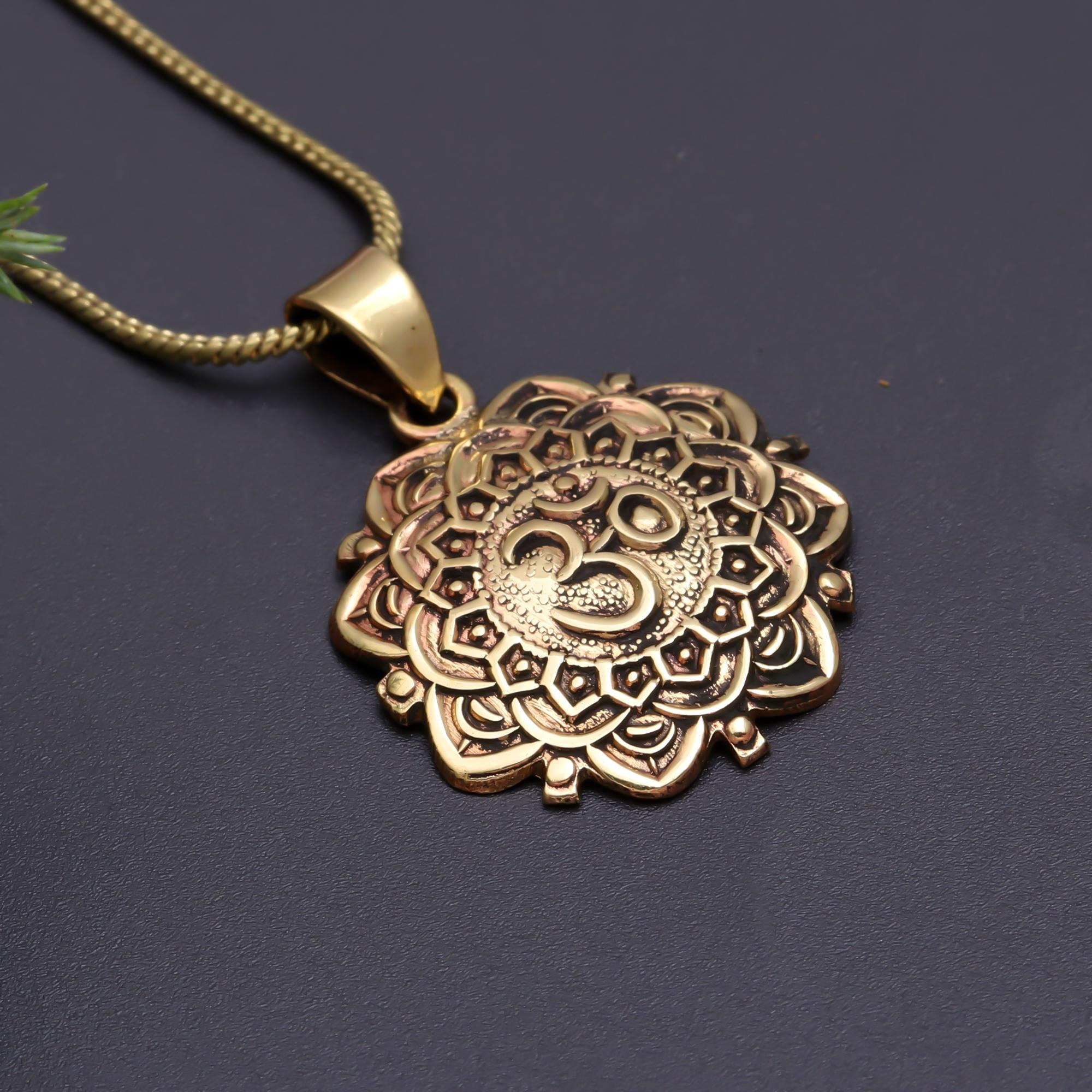 OM Brass Necklace