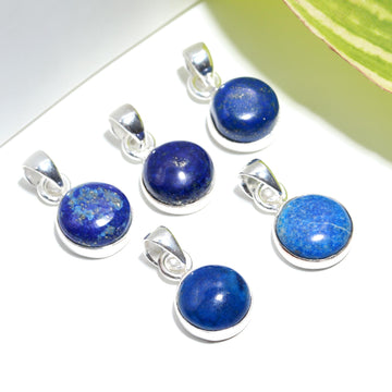 Genuine Lapis Lazuli Pendant in Solid Silver For Knowledge and Wisdom