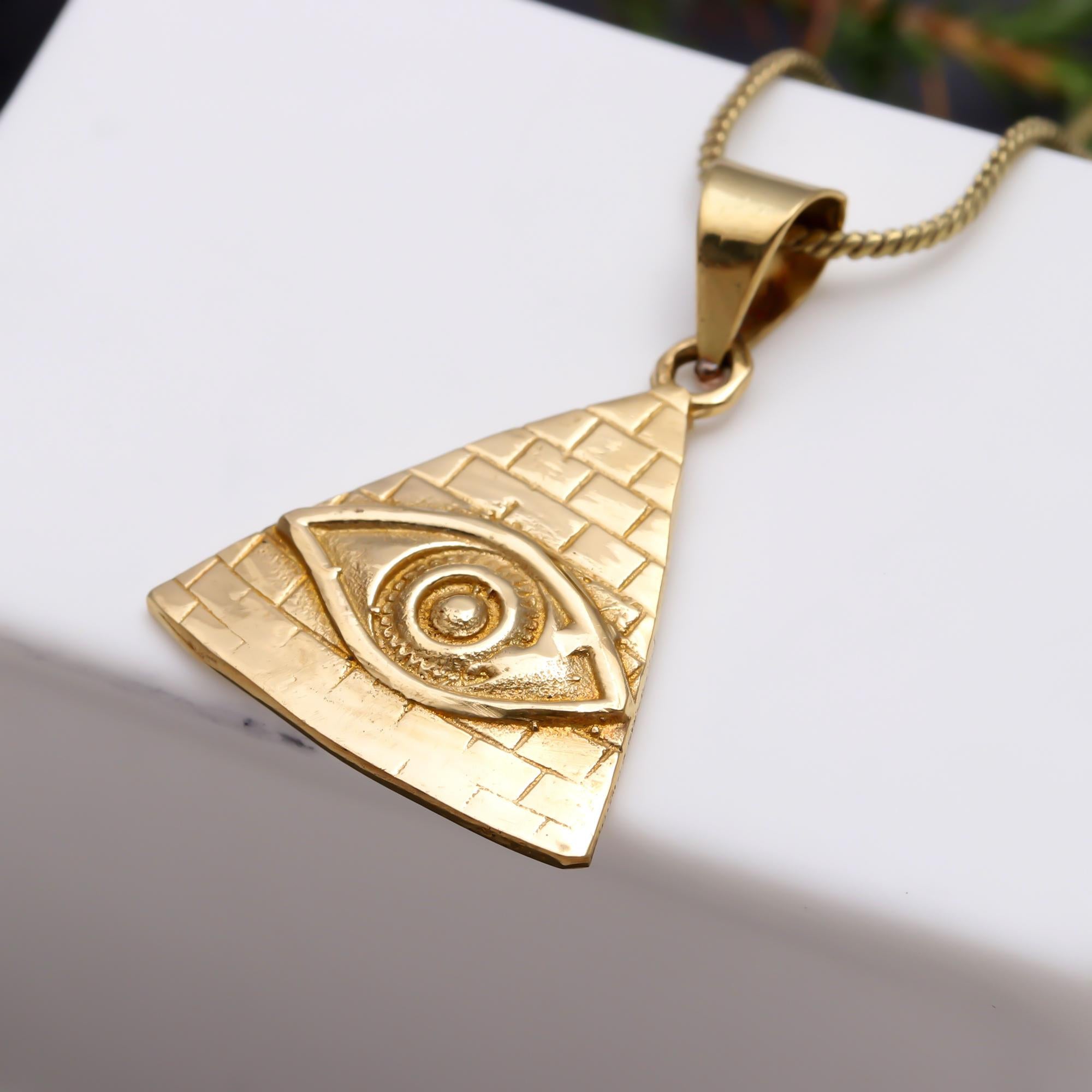 Evil Eye Brass Necklace