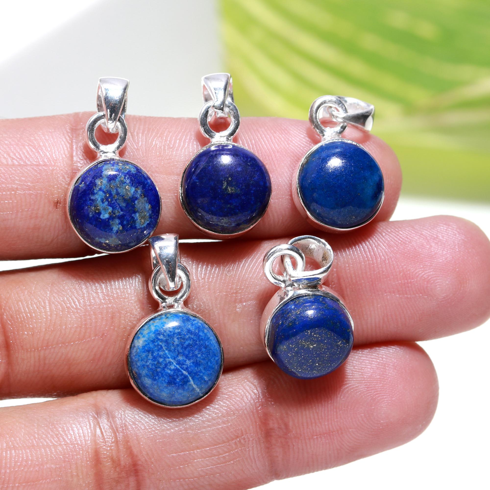 Genuine Lapis Lazuli Pendant in Solid Silver For Knowledge and Wisdom