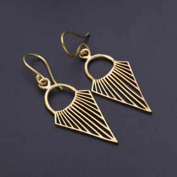Triangle Brass Earrings