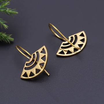 Designer Brass Statement Earrings
