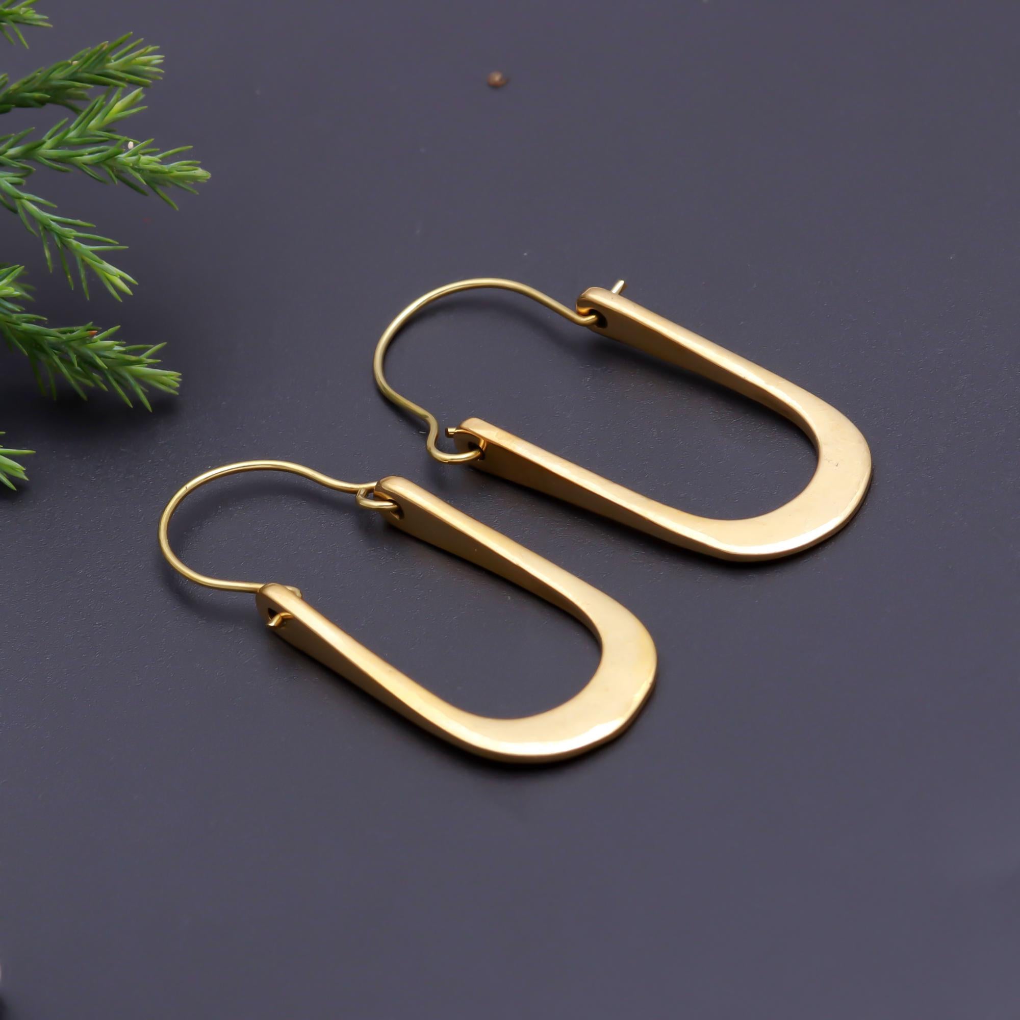 Designer Brass Dangle Earrings – Boho Chic