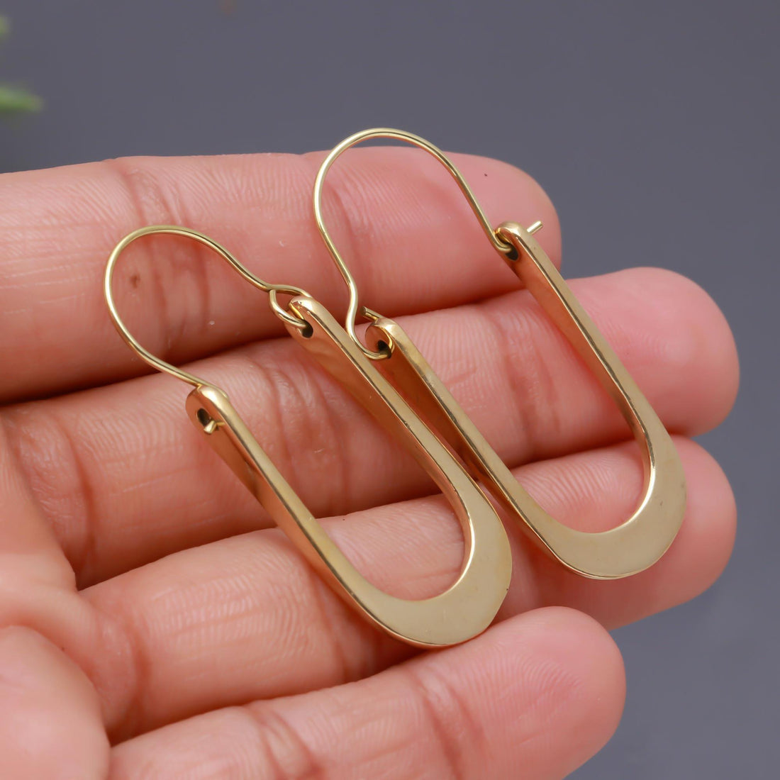 Designer Brass Dangle Earrings – Boho Chic