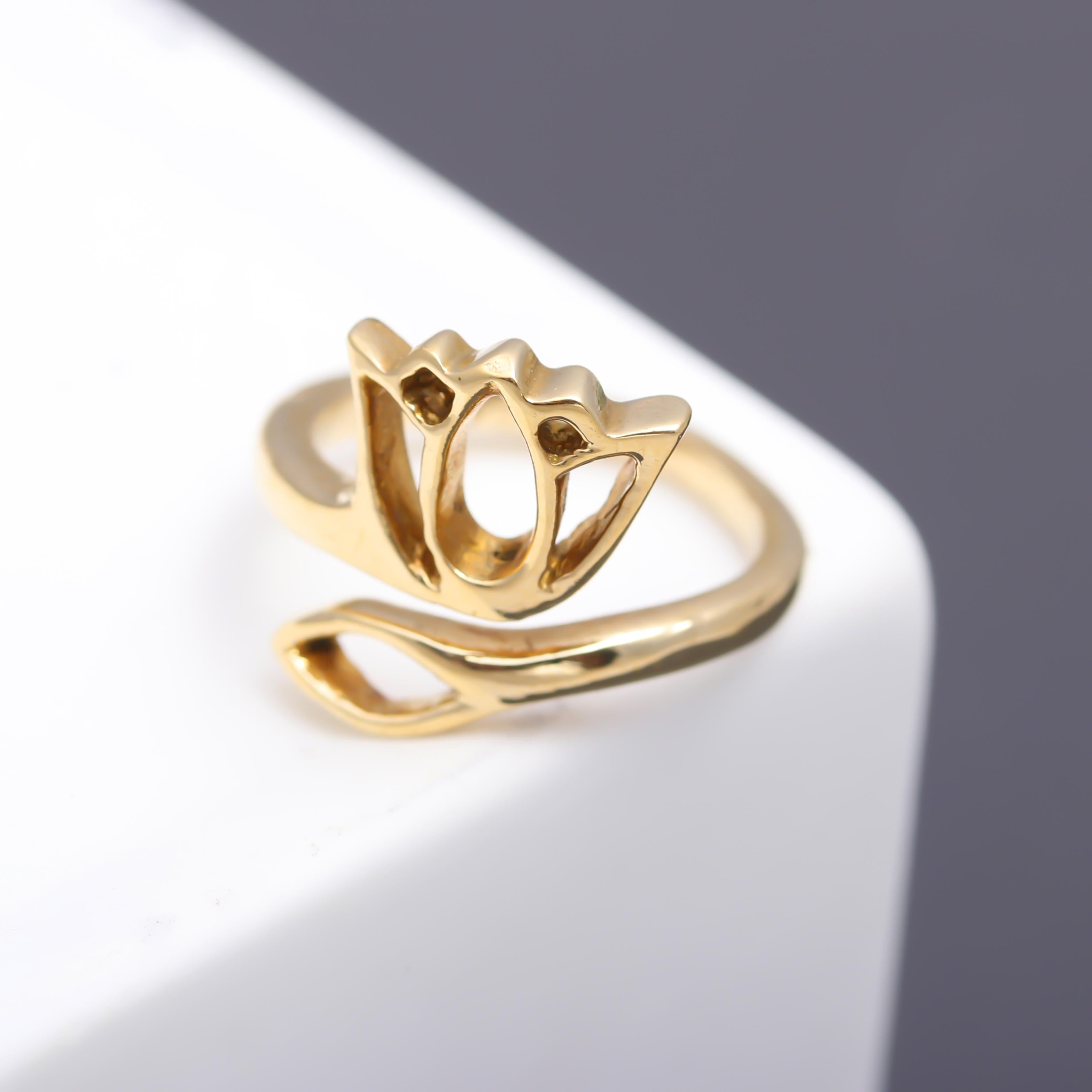 Lotus Brass Ring