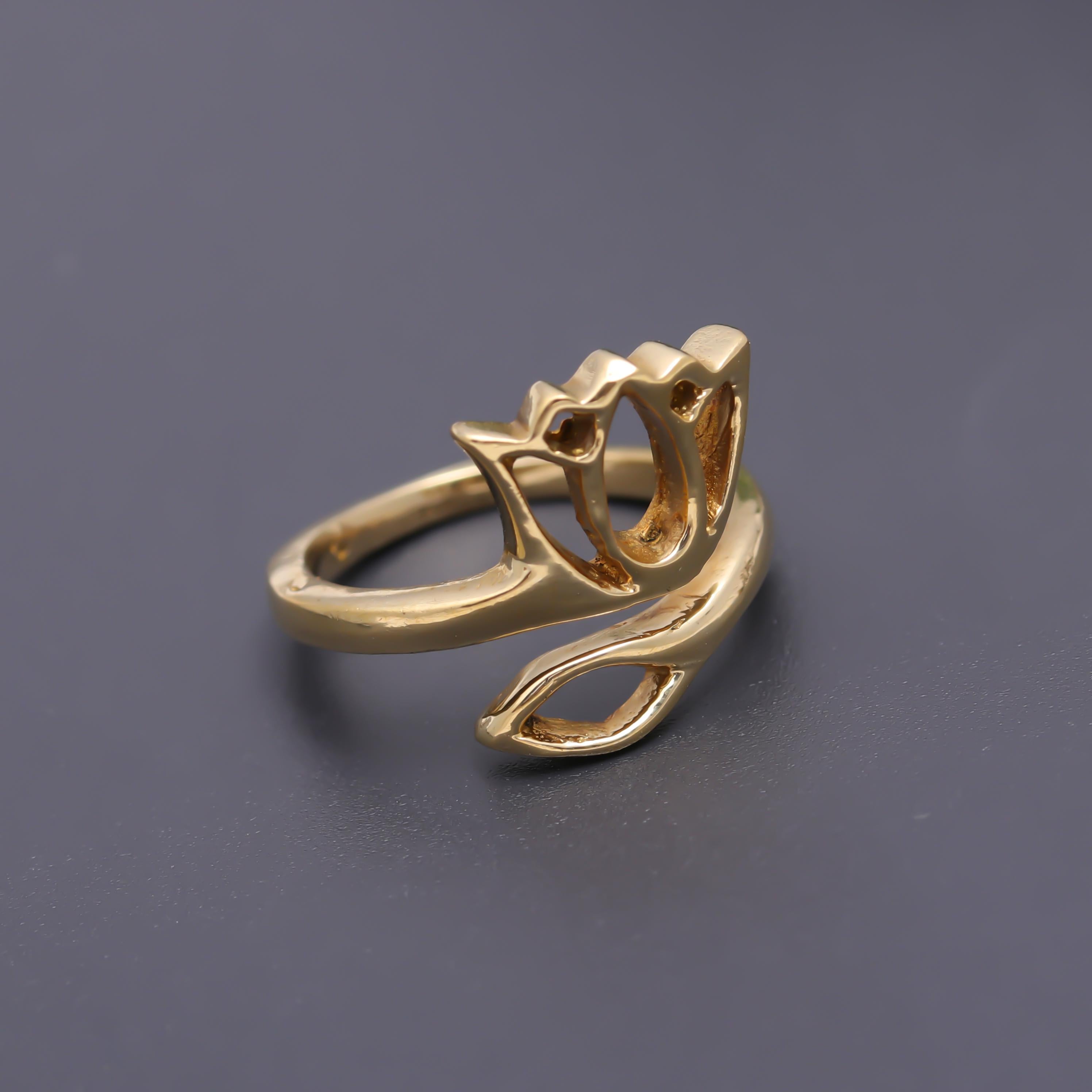 Lotus Brass Ring