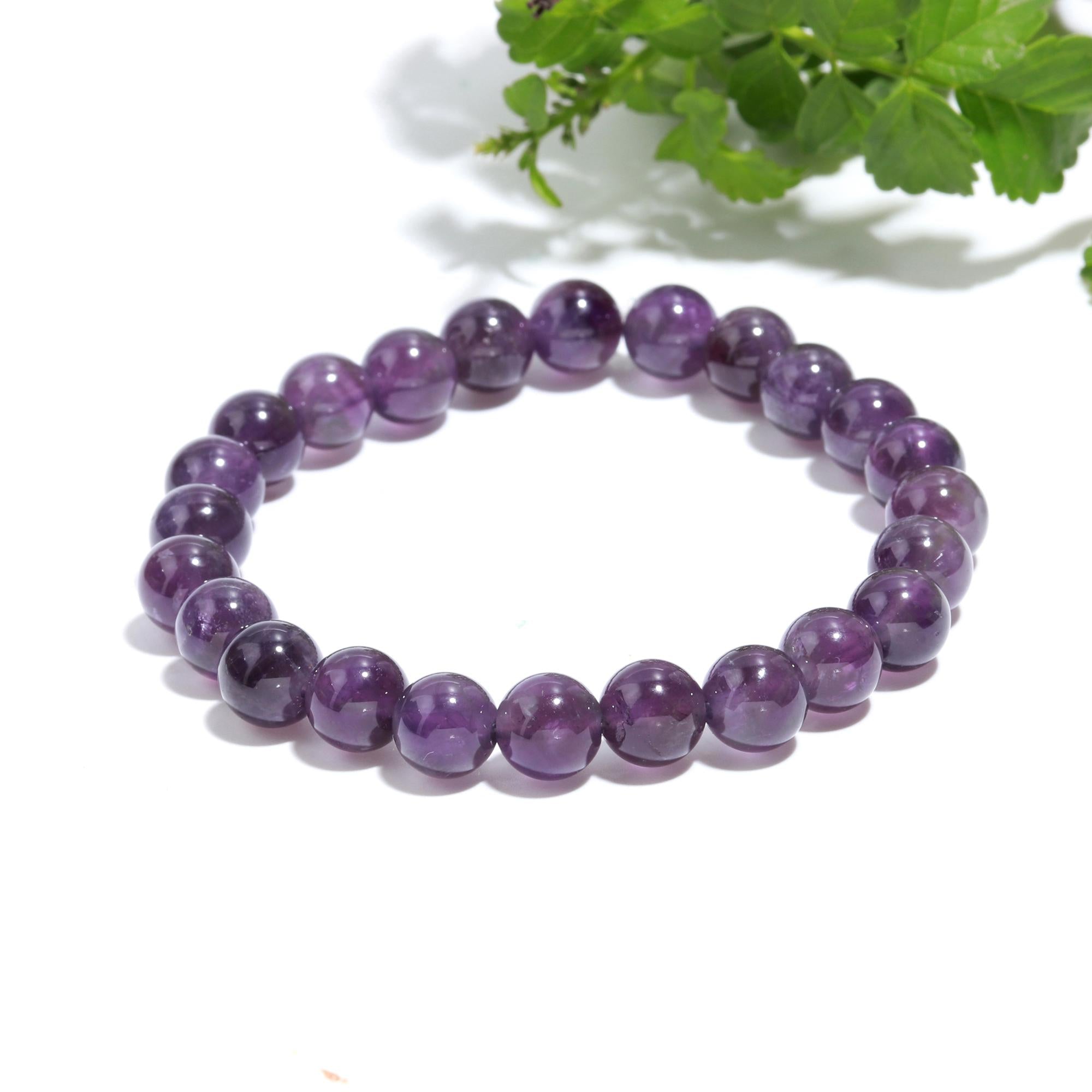 Genuine Amethyst Bracelet For Wisdom- Healing Crystal Bracelet