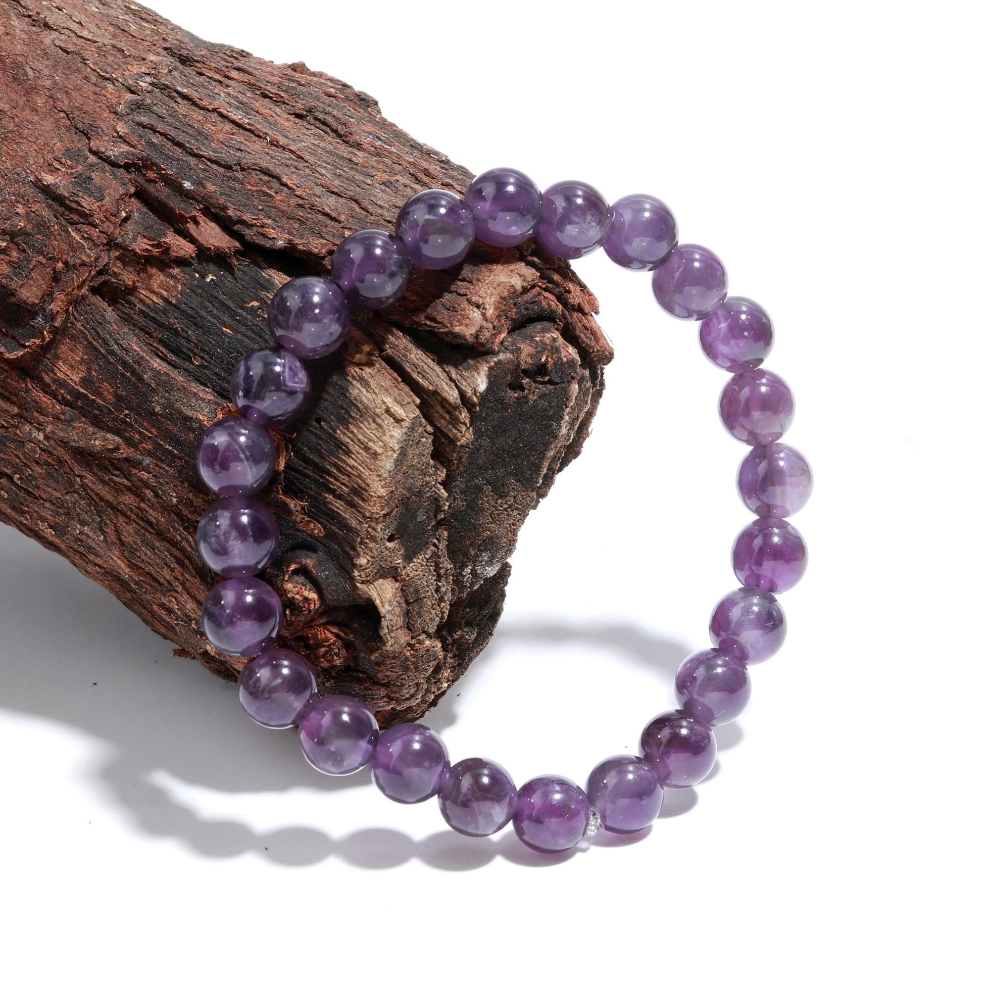Genuine Amethyst Bracelet For Wisdom- Healing Crystal Bracelet