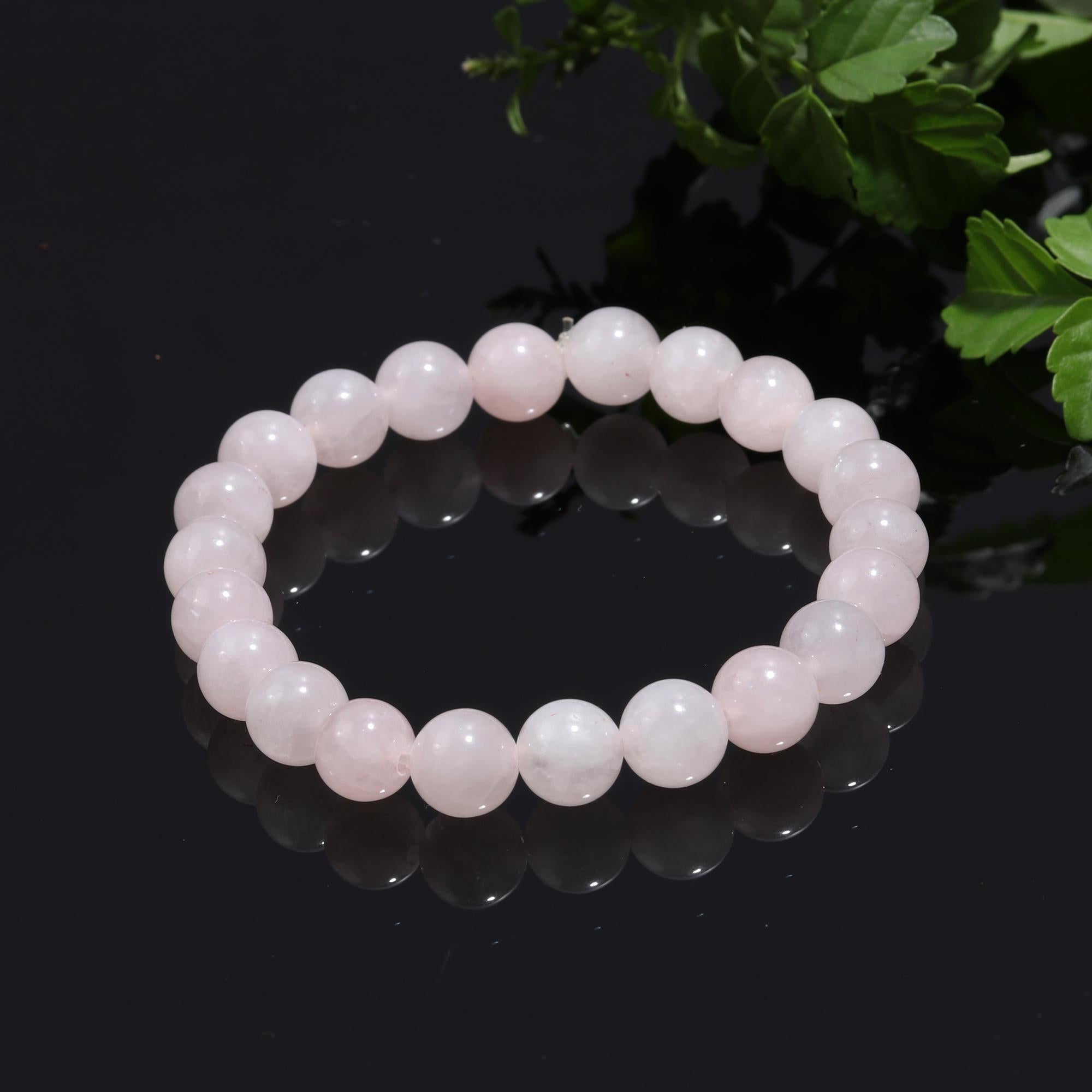 Genuine Rose Quartz Bracelet For Love- Healing Crystal Bracelet