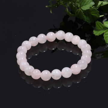 Genuine Rose Quartz Bracelet For Love- Healing Crystal Bracelet