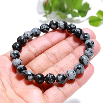 Snow Flake Obsidian Bracelet For Balances Mind, Body and Soul