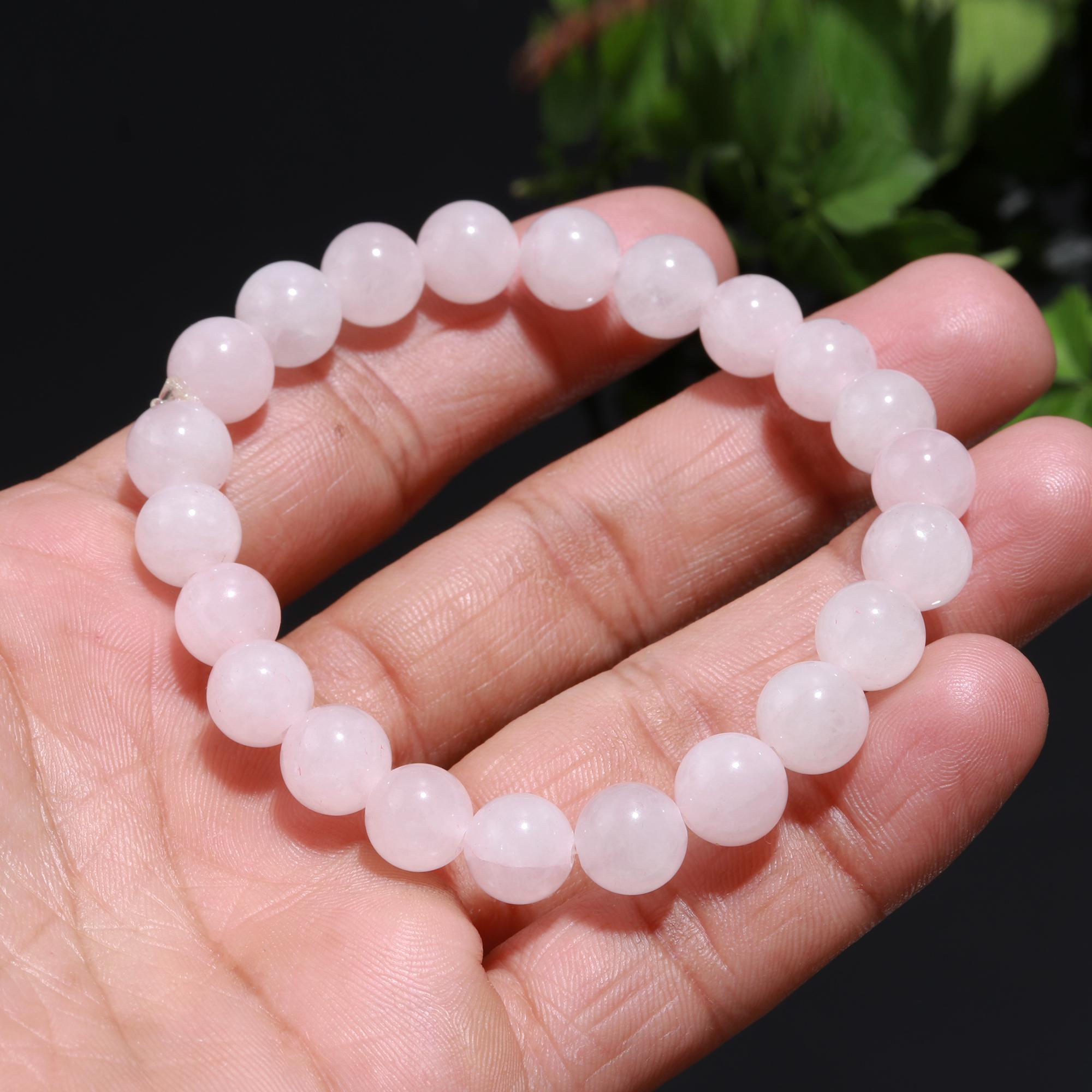 Genuine Rose Quartz Bracelet For Love- Healing Crystal Bracelet